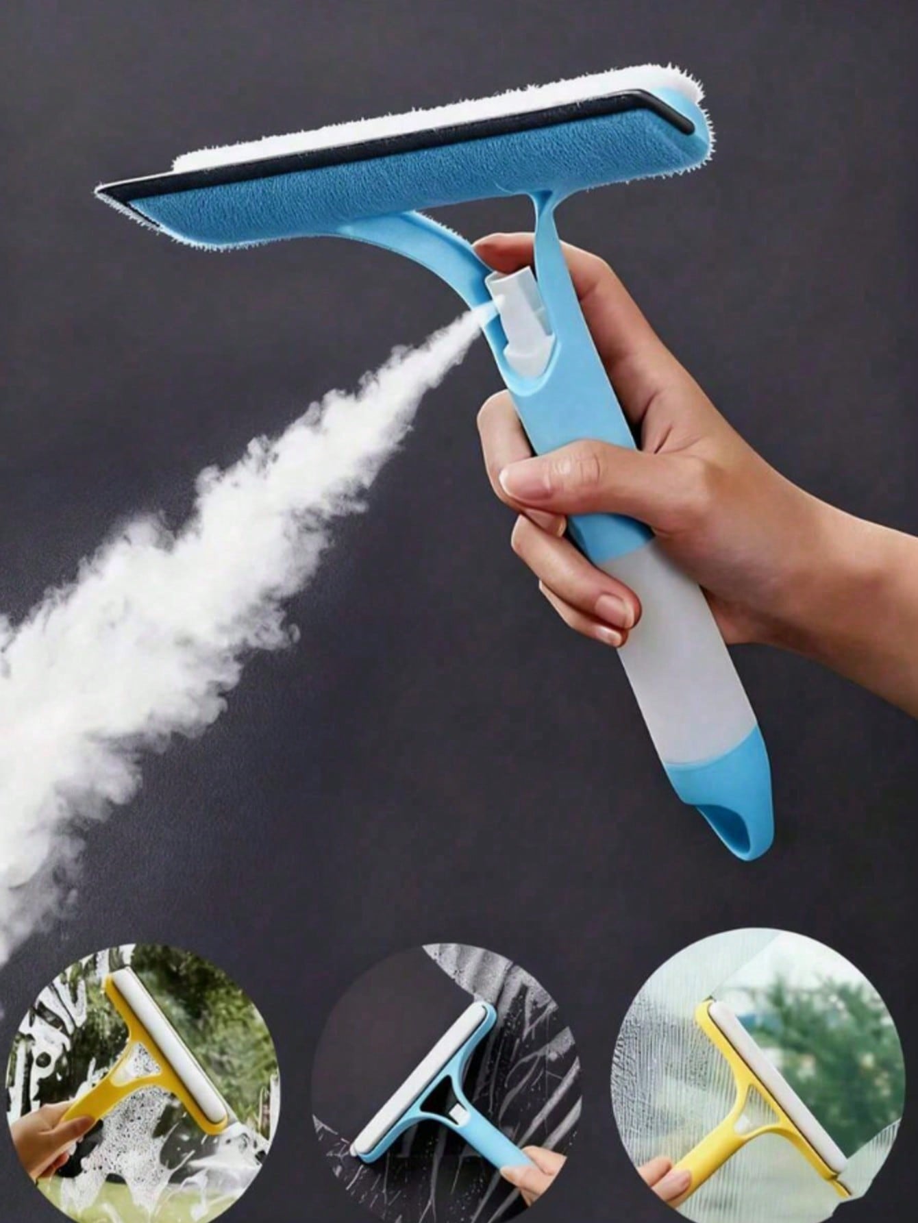 Glass Cleaner Streak - Alat Pembersih Kaca Multifungsi 3-in-1 dengan